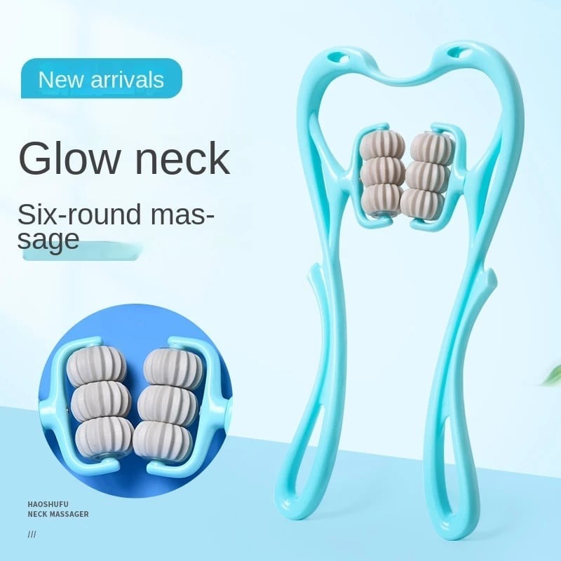 6 Wheel Pressure Point Neck Massager Relieve Neck, Back And Shoulder Pain (Random Color)
