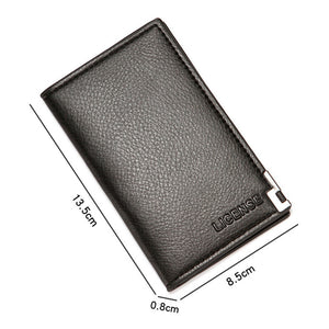 Men PU Leather Wallet Business Clutch Bag Multi Card Slot Credit Card Holder | Best Quality Wallet For Men - Dark Brown