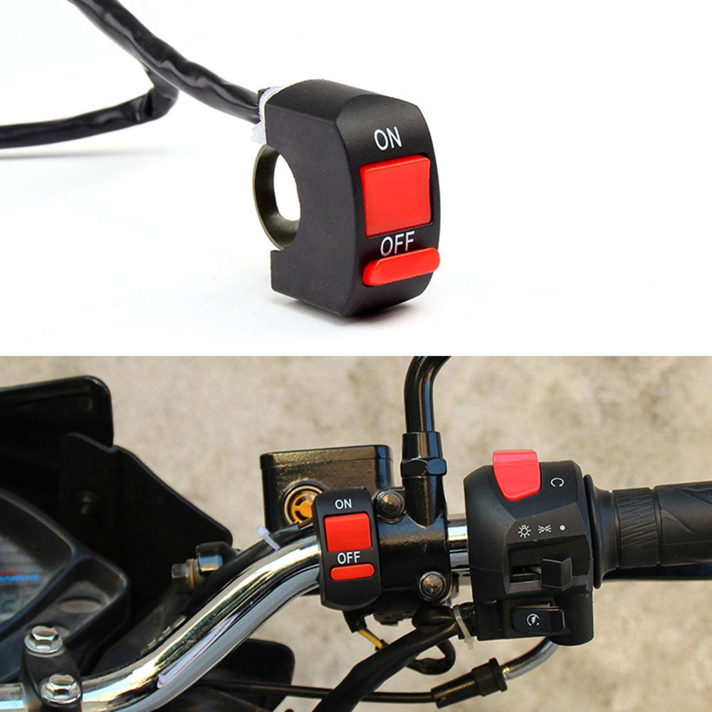 On/Off Handlebar Switch for Motorcycle Universal switch for bike, Extra external on off button - Button