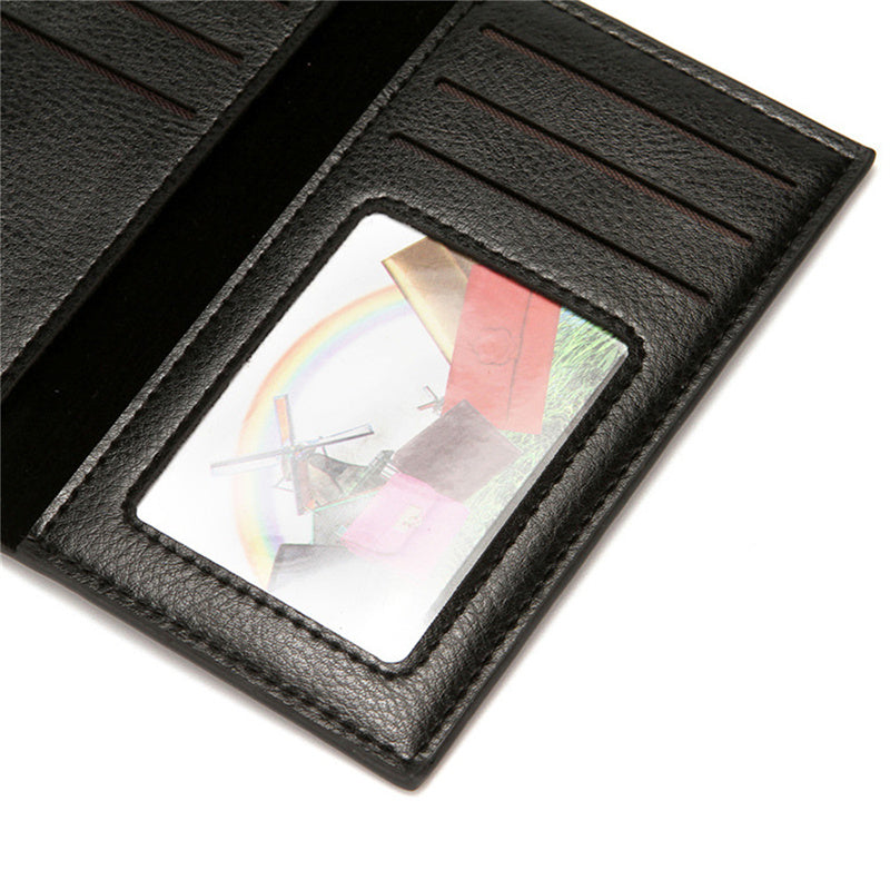 Men PU Leather Wallet Business Clutch Bag Multi Card Slot Credit Card Holder | Best Quality Wallet For Men - Dark Brown
