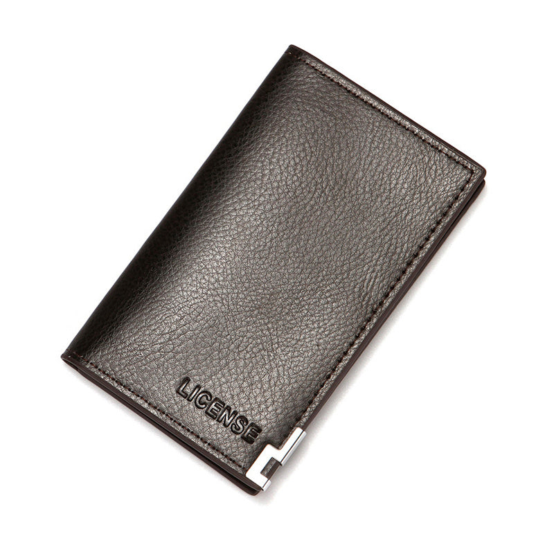 Men PU Leather Wallet Business Clutch Bag Multi Card Slot Credit Card Holder | Best Quality Wallet For Men - Dark Brown