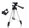 Pack Of 03 3.5 Feet Adjustable Tripod Stand for Mobile Phones and Cameras with Mobile Holder, Portable DSLR Stand for Vlogging, Universal Silver Model 3110 and Bag