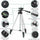 Pack Of 03 3.5 Feet Adjustable Tripod Stand for Mobile Phones and Cameras with Mobile Holder, Portable DSLR Stand for Vlogging, Universal Silver Model 3110 and Bag