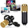 3.1 Professional Condenser Microphone - Podcast Mic Set Condenser Microphone With Rechargeable Auxiliary Background For Karaoke Singing, Youtube Recording Mic Set For Youtube | Mic Kit