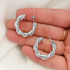 Twisted Sparkling Earrings for Women | Stylish Fashion Jewelry | Available in Silver & Golden | Perfect for Parties, Weddings & Daily Wear (WJ-101) - Golden