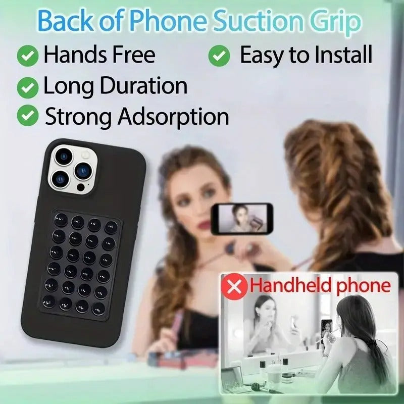 Mobile Bubble Grip | Silicone Suction Both Side Bubble Grip Cup Phone Strong Holder For Hands-Free Use | Universal Mobile Phone Stand (Random Color)