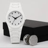 White Aura Couple Watch – Elegant Matching Timepieces, Stylish Fashion Men and Women