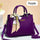 1Pc Vesasan Gaohn Faux Leather Handbag With Decorative Scarf Elegant Design Premium Quality - Black