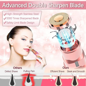Portable Precision Electric Eyebrow Trimmer with Built-in LED Light – Compact & Travel-Friendly Grooming Tool
