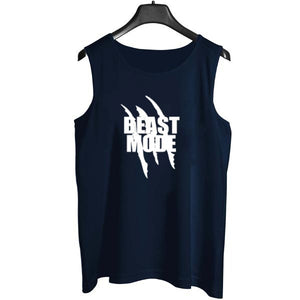 Beast Mode Sando tank top for Men [Navy Blue] | Workout Tank top gym shirts for men - L