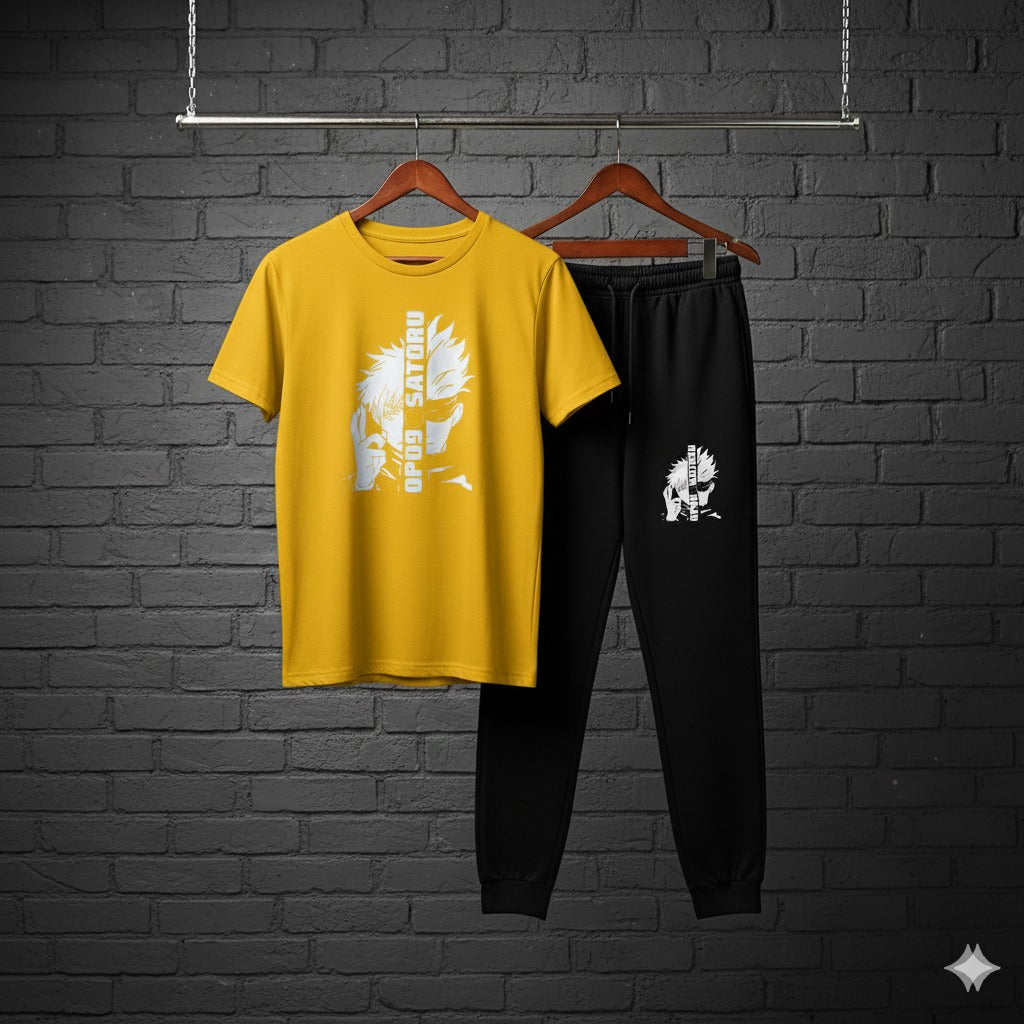 High-Quality Black Track Suit Cartoon Anime Streetwear - Gojo Satoru Edition Large