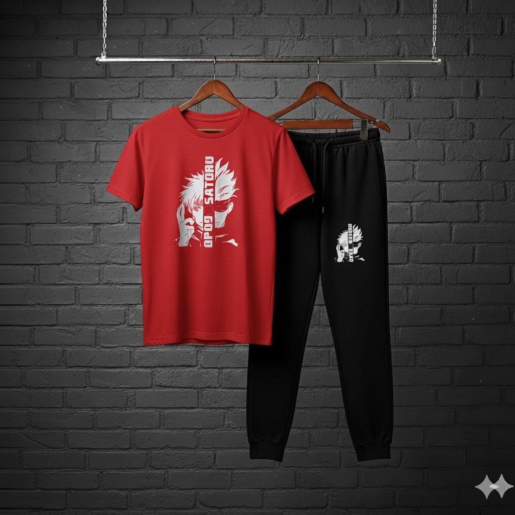 High-Quality Black Track Suit Cartoon Anime Streetwear - Gojo Satoru Edition Large
