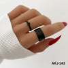 ARJ-143 Snake Shape Adjustable Ring – Stylish Serpent Design Fashion Jewelry (Black)