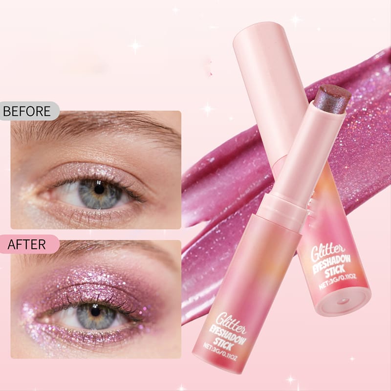 2 In 1 Jelly Shiny Shimmering Eyeshadow Stick | Long Lasting Glow Makeup Stick