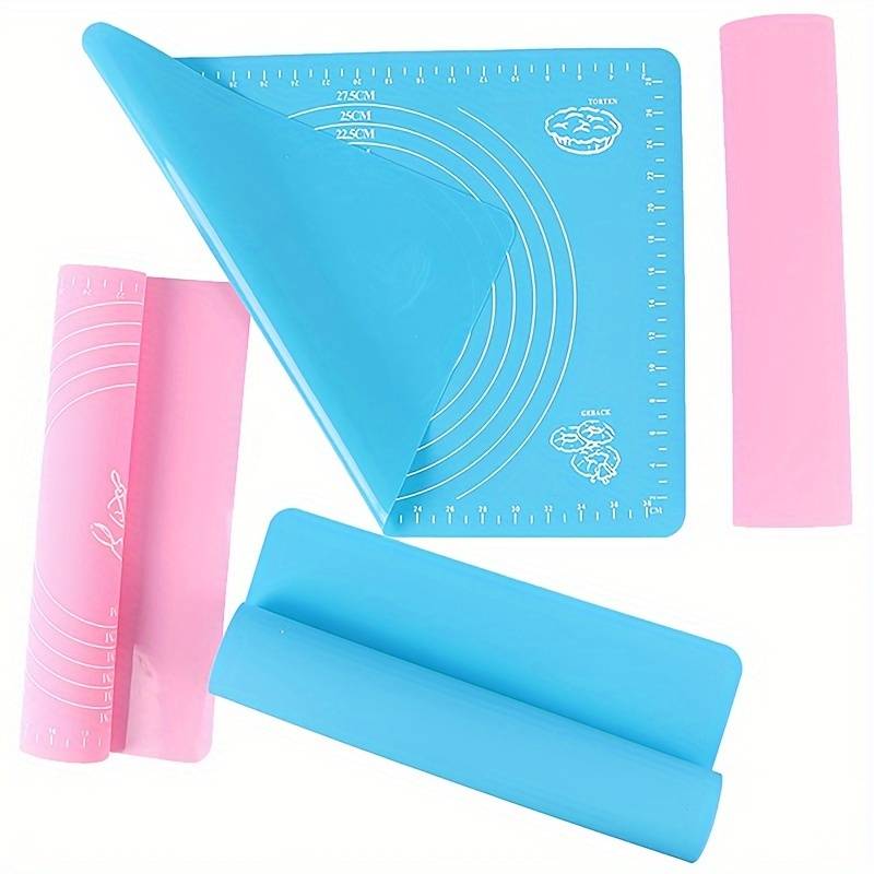 Silicone Baking Roti Mat With Measurements – Heat Resistant Non-Stick Flour Rolling & Kneading Dough Pad | Size 50x40 (Random Color)