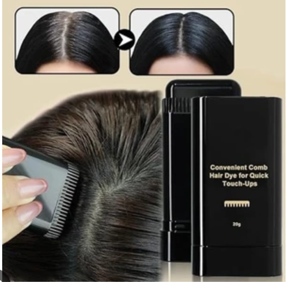 Gegemon Black Hairdressing Wand | Instant Hair Color Stick | Quick Touch-Up | Easy Application 16g