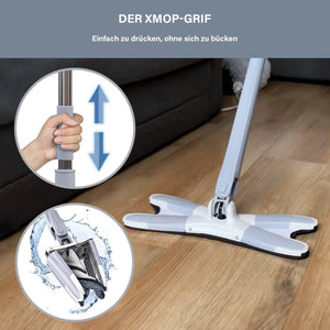XMOP Floor Mop | Advanced Cleaning Technology | Easy Floor Wiping | Microfiber Head | Durable & Portable | With 1 Cloth