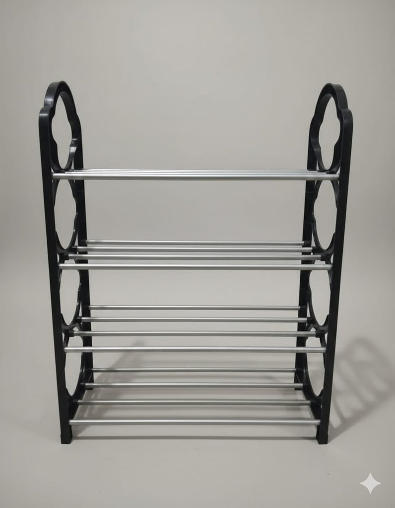 4 Layer Multipurpose Metal Shelf Rack 🗄️ | Space Saving Storage Organizer for Kitchen, Living & Study Room ✨