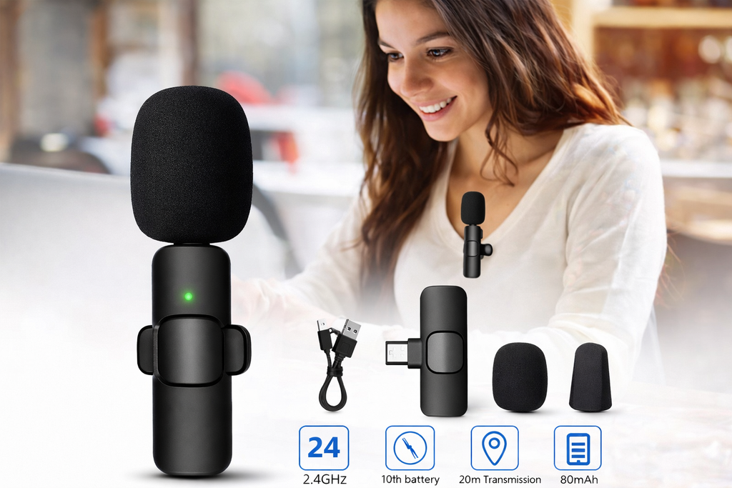 K8 Wireless Collar Microphone 🎤 Type-C Android Supported