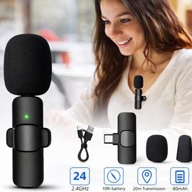 K8 Wireless Collar Microphone 🎤 Type-C Android Supported
