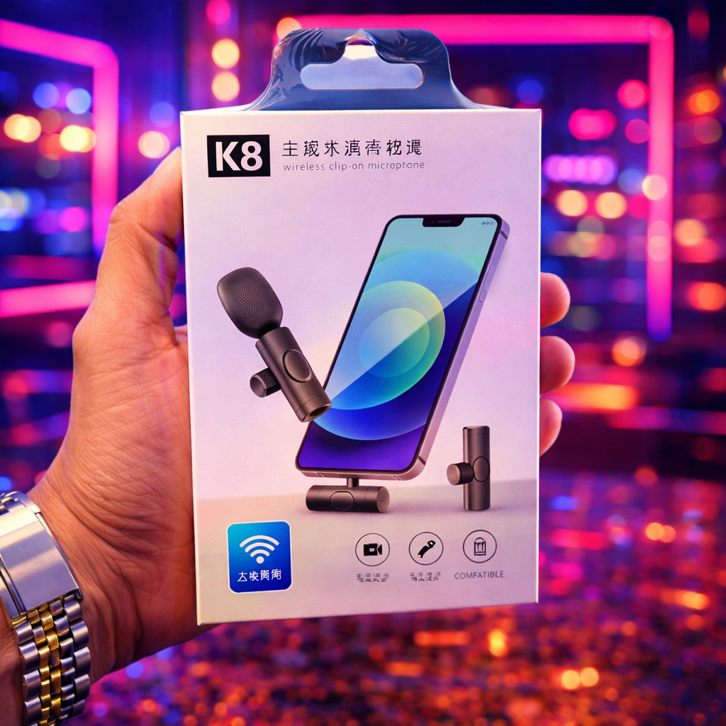 K8 Wireless Collar Microphone 🎤 Type-C Android Supported