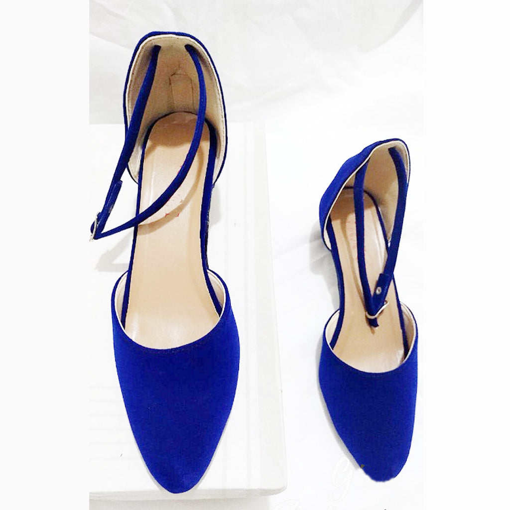 Stylish Velvet Heel Pump Shoes for Ladies – 2 Inch Elegant Party Wear Heels 36/Black