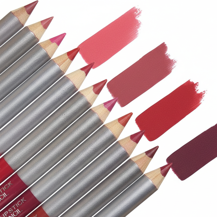 Kathleen High Pigmented Lip Pencil – Smooth Creamy Texture | Multicolor Shades | Pack of  12