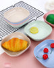 Plate Set Pack of 10 – Plastic Split Bone Dish Plates with Holder (Random Colors