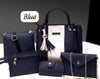 5-Piece Jimmy Choo Bag Combo | Main Bag, Sling, Pouch, Envelope Sling & Card Holder | Black
