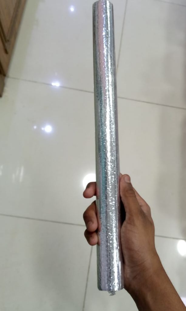 Silver Foil Kitchen Waterproof & Oil Proof Self-Adhesive Sticker Roll – Aluminum Heat Resistant Wallpaper for Stove, Cabinets & Walls (60×200cm)