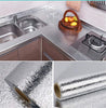 Silver Foil Kitchen Waterproof & Oil Proof Self-Adhesive Sticker Roll – Aluminum Heat Resistant Wallpaper for Stove, Cabinets & Walls (60×200cm)