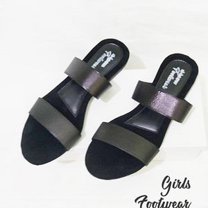 Ladies Casual & Party Wear Flat Slippers – Stylish Elastic Work Design