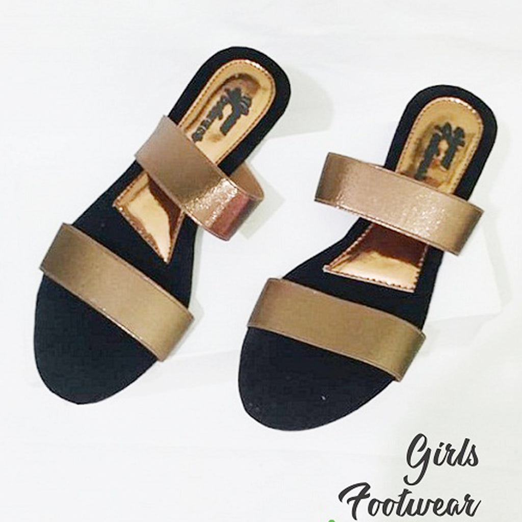 Ladies Casual & Party Wear Flat Slippers – Stylish Elastic Work Design