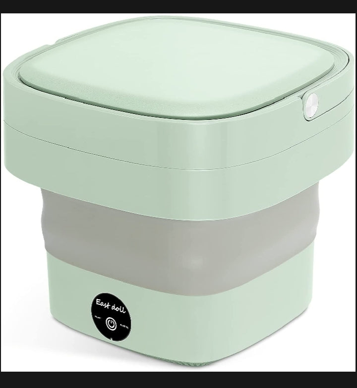 Foldable Mini Washing Machine – Portable Collapsible Washer for Travel, Dorm, Baby Clothes | Random Color |