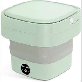 Foldable Mini Washing Machine – Portable Collapsible Washer for Travel, Dorm, Baby Clothes | Random Color |