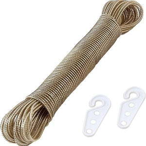 Portable Laundry Rope Clothesline – Adjustable Clothes Drying Line with Hooks | Strong & Durable for Indoor & Outdoor Use