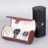 3 Slot Wristwatch Bracelet Organizer Travel Pouch Portable PU Watch Display Storage Gift Roll Case ( Random Color)