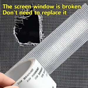Waterproof Self Adhesive Window Screen Repair Tape Anti Insect Mesh Patch Strong Adhesive 2M Length