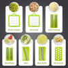 Vegetable Chopper 16 Pcs Set – Manual Onion Chopper, Food Slicer, Dicer, Grater & Potato Cutter with Handle – Multi-Function Kitchen Tool