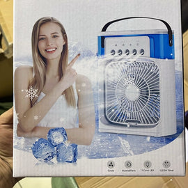 Mini Air Cooler Fan With Evaporative Cooling | Portable Household Air Conditioner 3 Speed | Random Colour