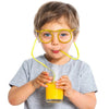 (BUY 1  & GET 2 FREE) ( 1+2 = 3 )  Funny Silly Straw Glasses for Kids and Adults - Creative Flexible Drinking Straw Eyeglasses Fun Party Accessory (Random Color)