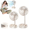 Super Telescopic Folding Fan – Portable USB Rechargeable Desk Fan with 180° Adjustable Air Supply