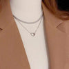 Elegant double Layer Heart pearl Pendent / Necklace Party Jewelry Gifts Accessories for Women - Golden